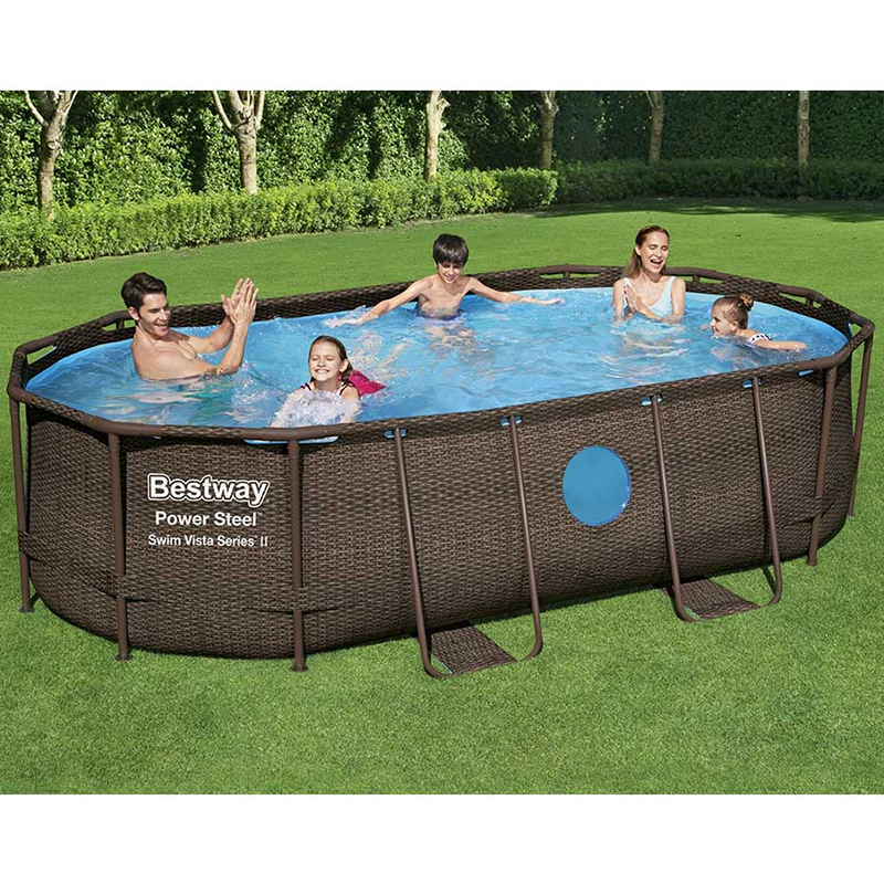 Bestway Power Steel Swim Vista Oval Pool 427X250X100Cm - 56714