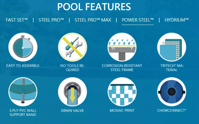 Bestway Power Steel Swim Vista Oval Pool 427X250X100Cm - 56714