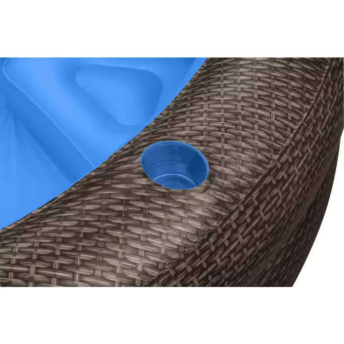 Bestway Rattan Look Chocolate Brown Truprint Family Pool 231 X 178 X 53 Cm