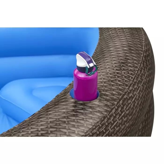 Bestway Rattan Look Chocolate Brown Truprint Family Pool 231 X 178 X 53 Cm