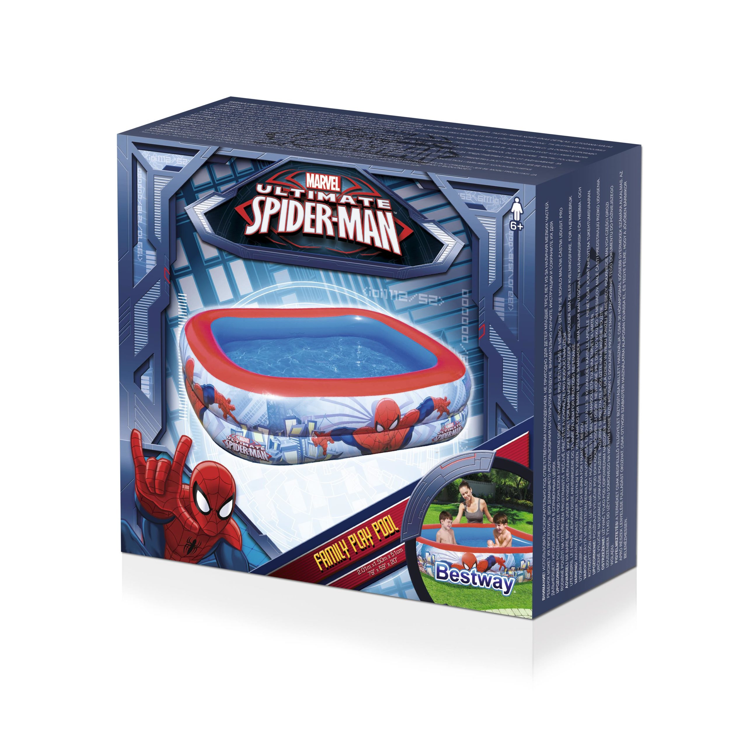 Bestway Spider Man Play Pool 201X150X51Cm - 98011 11 Bestway Spider Man Play Pool 201X150X51Cm - 98011