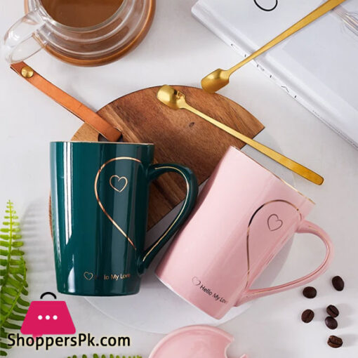 Couple Cup Ceramic Mugs Coffee Love Heart Mug Creative Valentine's Day Wedding Birthday Gift