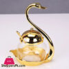 Creative Seasoning Jar Glass Kitchen Bottle Cute Coffee Sand Sugar Swan Salt Shaker European Spice Sauce Bottle Storage