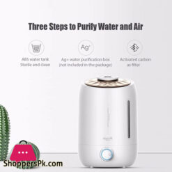 Deerma F600 Ultrasonic Humidifier Manual Air Purifier Rotatable Mist Nozzle Quiet Operation With Activated Carbon Filter For Home &Amp; Office (5L)