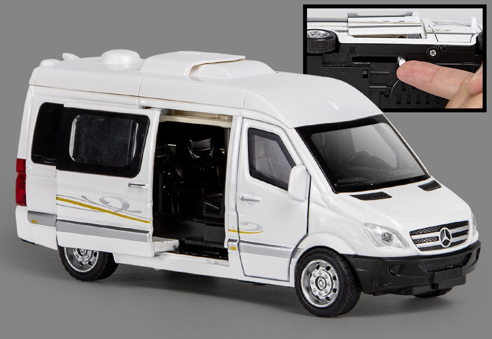 Diecast Model 1:32 Simulation Benz Spenter Mpv Toy Vehicles Model Alloy Children Toys Collection Gift Car Kids 5 Open Door