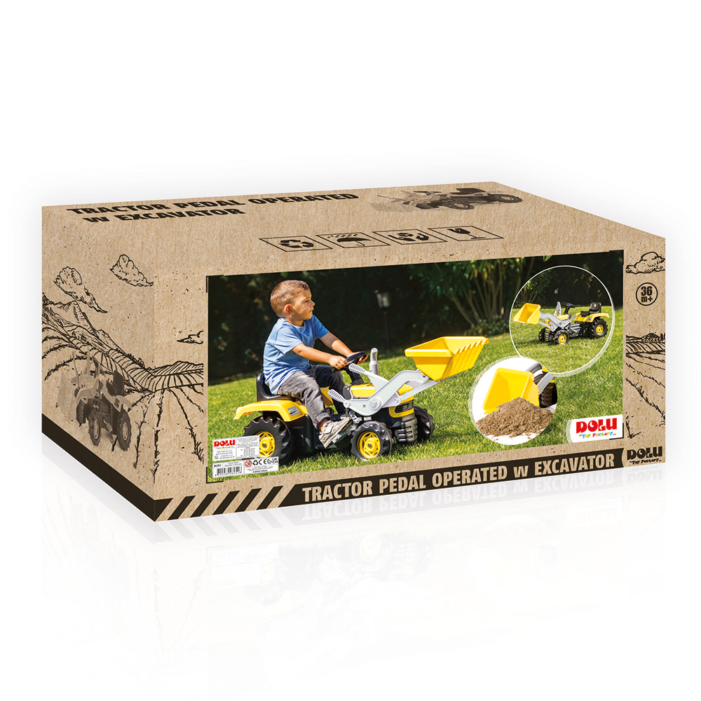 Dolu 8051 Ride On Pedal Powered Tractor With Excavator – 8051