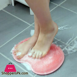 Exfoliating Shower Massage Bathroom Non-slip Bath Mat Silicone Massage Brush Silicone Foot Scrubber Massage Pad Bath Accessories