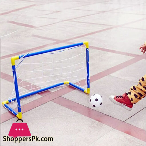 Football Goal Post Net With Pump Toy Indoor Outdoor Soccer Sport Games Mini Training Practice Set for Kids Children
