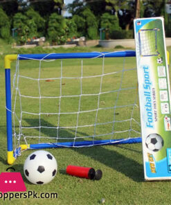 Football Goal Post Net With Pump Toy Indoor Outdoor Soccer Sport Games Mini Training Practice Set for Kids Children