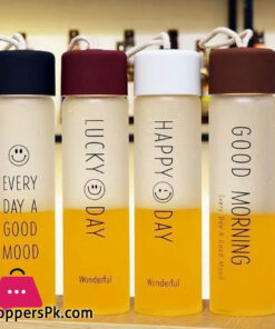 Glass Bottle Happy Day Lucky Day Glass Drinking Bottle 350Ml - Image 7