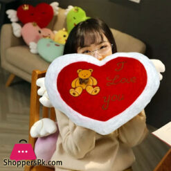 Heart Shape Soft Cushion Plush Pillow Gift For Valentine Or Birthday 22 × 30 Inch