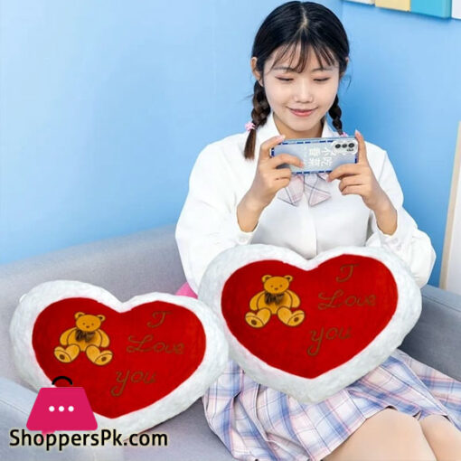 Heart Shape Soft Cushion Plush Pillow Gift for Valentine or Birthday 22 × 30 Inch