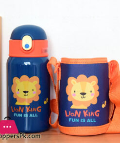 Kids Cartoon Drink Bottles Double Layers Stainless Steel Water Thermos Children Insulated Cups Portable Home School