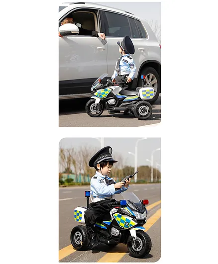 Kids Electric Ride on Bike Police Bike For 1 - 3 Years
