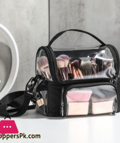 Makeup Case Professional Makeup Bag for Artist Cosmetic Brush Storage Holder Organizer Travel Portable with Adjustable Dividers