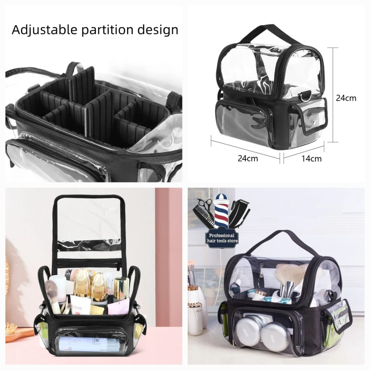 Makeup Case Professional Makeup Bag For Artist Cosmetic Brush Storage Holder Organizer Travel Portable With Adjustable Dividers