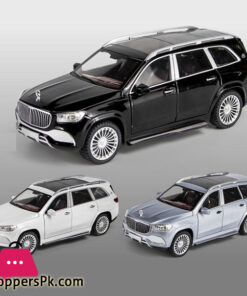 Mercedes-Benz Gls 600 Maybach Die-Cast Model Metro Luxury 1:24 Alloy Model Car with Sound Light Pull-Back Car Toys for Children Kids