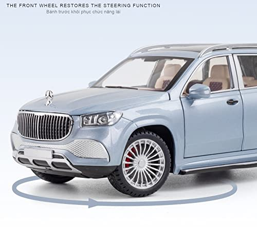 Mercedes-Benz Gls 600 Maybach Die-Cast Model Metro Luxury 1:24 Alloy Model Car With Sound Light Pull-Back Car Toys For Children Kids