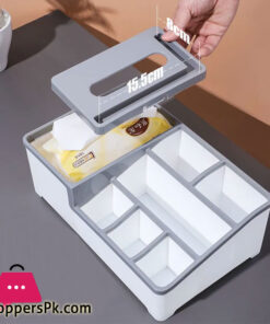 New Home Desk Tissue Case Tissue Holder Makeup Cosmetic Storage Box Organizer Living Room Home Decoration Multifunction - Image 2