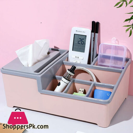 New Home Desk Tissue Case Tissue Holder Makeup Cosmetic Storage Box Organizer Living Room Home Decoration Multifunction