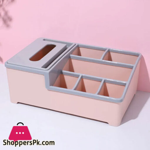New Home Desk Tissue Case Tissue Holder Makeup Cosmetic Storage Box Organizer Living Room Home Decoration Multifunction