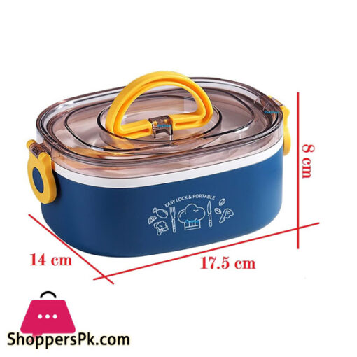 Stainless Steel Lunch Box for Kids Tiffin Box with Fork Lunch Box for Office Women and Men - 600 ML