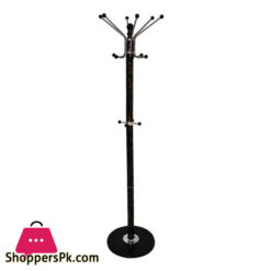 Standing Coat Rack Hanger With  Hooks Brown
