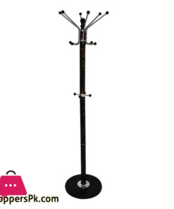 Standing Coat Rack Hanger With  Hooks Brown