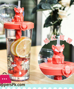 Water Bottle Reusable Insulated Plastic Cartoon Reusable Straw Travel Cup For Home - Image 8