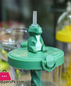 Water Bottle Reusable Insulated Plastic Cartoon Reusable Straw Travel Cup For Home - Image 9