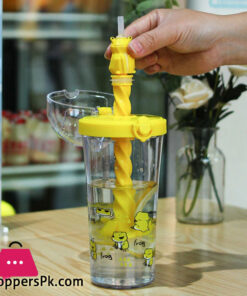 Water Bottle Reusable Insulated Plastic Cartoon Reusable Straw Travel Cup For Home - Image 10