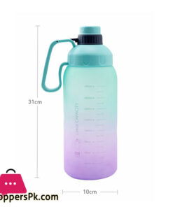 Water Bottles With Straw Large Capacity Plastic Sports Water Bottle For Gym And Outdoor Reusable Bpa Free - 1800Ml - Image 2