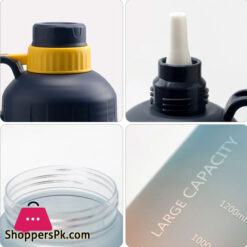 Water Bottles With Straw Large Capacity Plastic Sports Water Bottle For Gym And Outdoor Reusable Bpa Free - 1800Ml