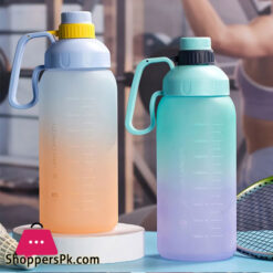 Water Bottles With Straw Large Capacity Plastic Sports Water Bottle For Gym And Outdoor Reusable Bpa Free - 1800Ml