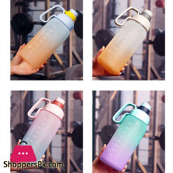 Water Bottles With Straw Large Capacity Plastic Sports Water Bottle For Gym And Outdoor Reusable Bpa Free - 1800Ml