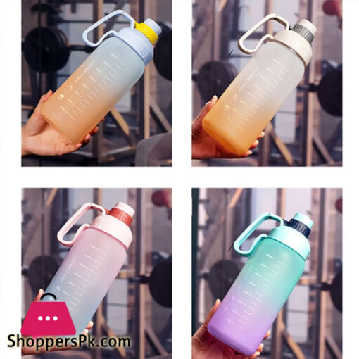 Water Bottles with Straw Large Capacity Plastic Sports Water Bottle for Gym and Outdoor Reusable BPA Free - 1800ml
