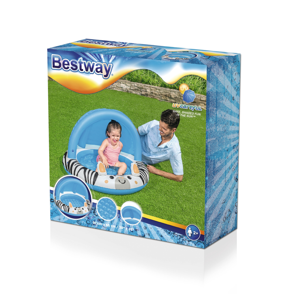 Zebra Bestway Inflatable Paddling Pool - 52559 8 Zebra Bestway Inflatable Paddling Pool - 52559
