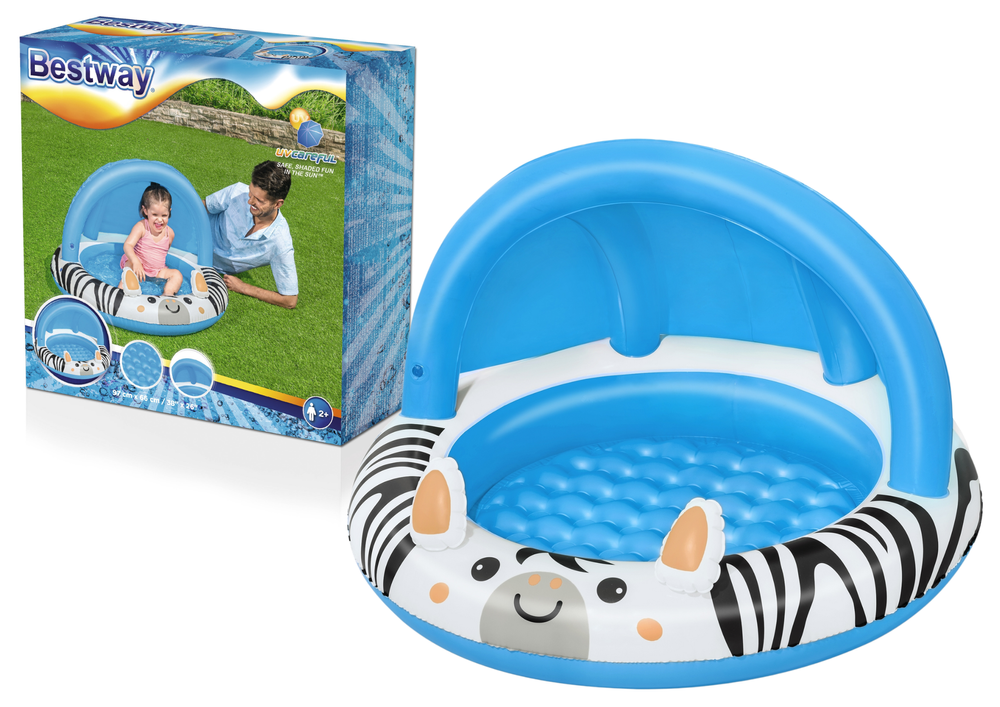 Zebra Bestway Inflatable Paddling Pool - 52559 4 Zebra Bestway Inflatable Paddling Pool - 52559