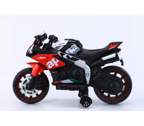 12V Battery Operated Ride On Bike For Kids Model Aprna Hand Accelerator With Music System