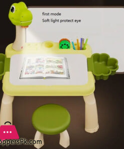 2 in 1 Block Table and Projector Drawing Set Educational Plastic Building Blocks Set