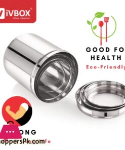 3Pcs Stainless Steel Deep Dabba Container Storage Box With Transparent Top See Through Lid 14 Ivbox 3Pcs Stainless Steel Deep Dabba Container Storage Box With Top See Through Lid Silver
