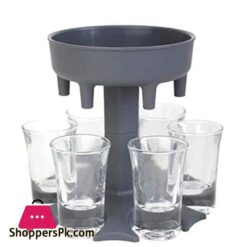 6 Schuss Glas Dispenser Halter Trger Caddy Schnaps Spender Party Getrnke Trinken Spiele Bar Cocktail Wein Schnelle Fllung Werkzeug