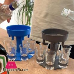 6 Schuss Glas Dispenser Halter Trger Caddy Schnaps Spender Party Getrnke Trinken Spiele Bar Cocktail Wein Schnelle Fllung Werkzeug