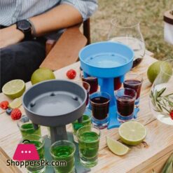 6 Schuss Glas Dispenser Halter Trger Caddy Schnaps Spender Party Getrnke Trinken Spiele Bar Cocktail Wein Schnelle Fllung Werkzeug