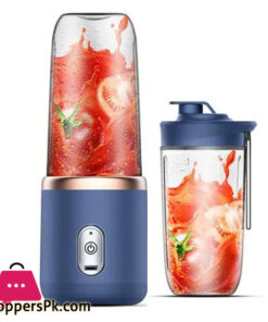 6 Blade USB Juicer with 300ml Glass Mini Electric Juicer Portable USB Rechargeable Multifunctional Squeezer Pressure Juicers Household Electric Juice