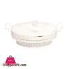 Br05025 145Oval Dish Candle Silver Std