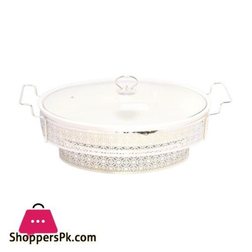 BR05025 145OVAL DISH CANDLE Silver STD
