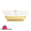 BR04022 135RECT DISH CANDLE GOLDEN STD