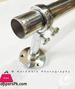 Curtain Rod Stainless Steel With 2 fitting Brackets Premium Quality