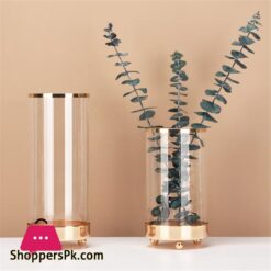 Glas Blume Vase Nordic Hydrokultur Blume Flasche Kosmetik Pinsel Lagerung Eimer Ins Blume Anordnung Topf Home Floral Decovasen